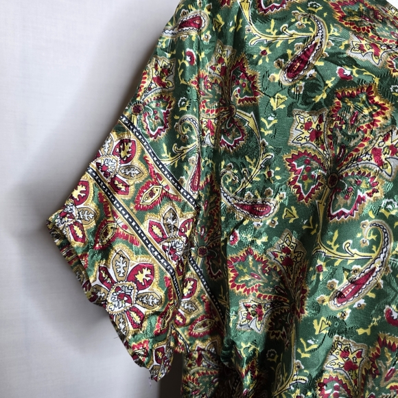 Naqui New York Womens Caftan Tunic Top Floral Boho Top Only Size Large - Picture 4 of 7